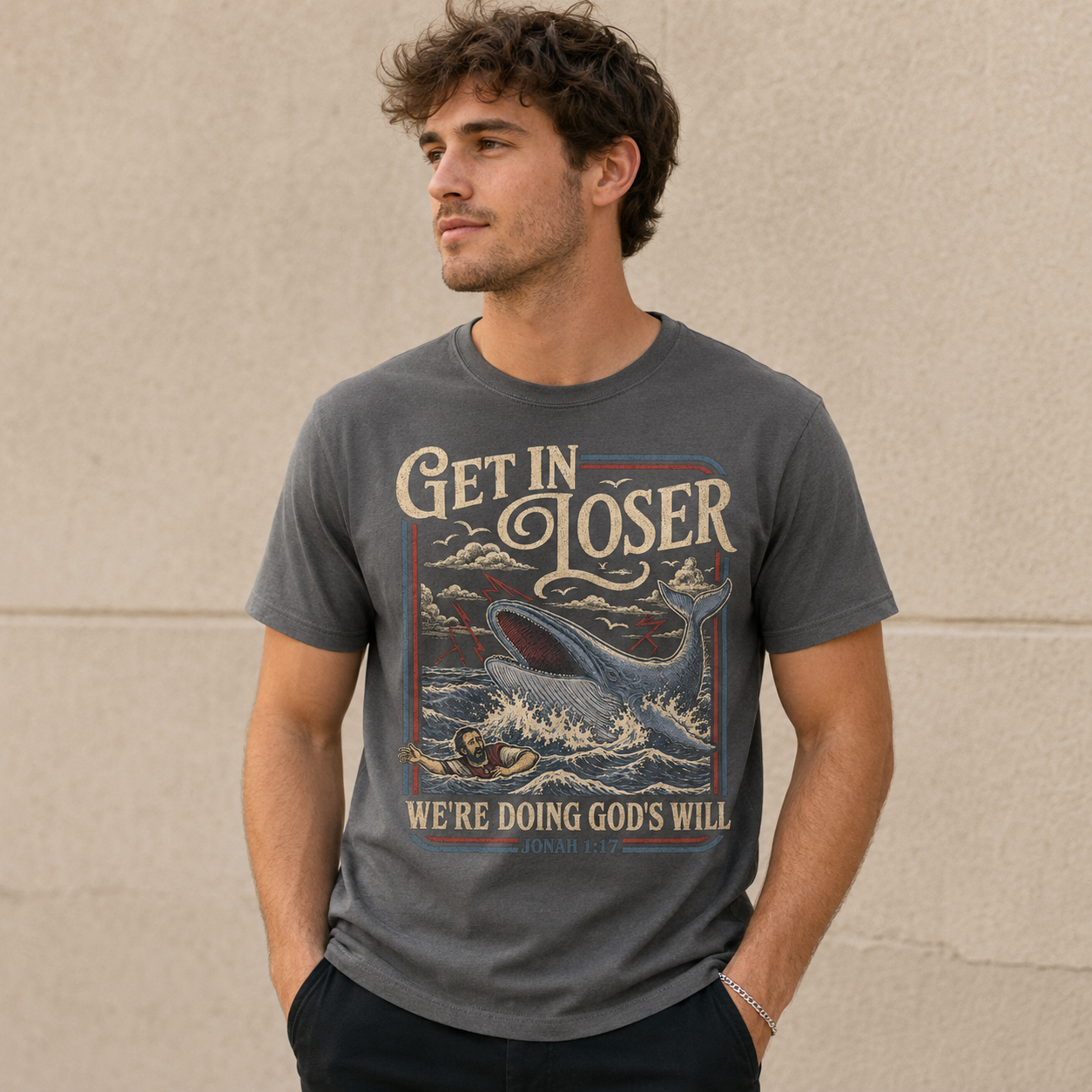 Jonah 1:17 Christian Whale Shirt, Women's T-shirt, Unisex Long Sleeve, Sweatshirt, Hoodie, Zip Hoodie