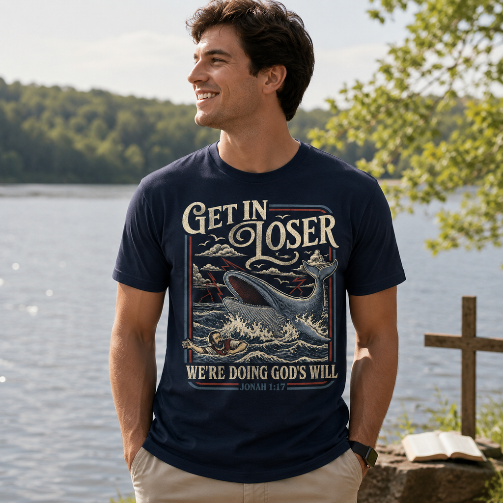 Jonah 1:17 Christian Whale Shirt, Women's T-shirt, Unisex Long Sleeve, Sweatshirt, Hoodie, Zip Hoodie