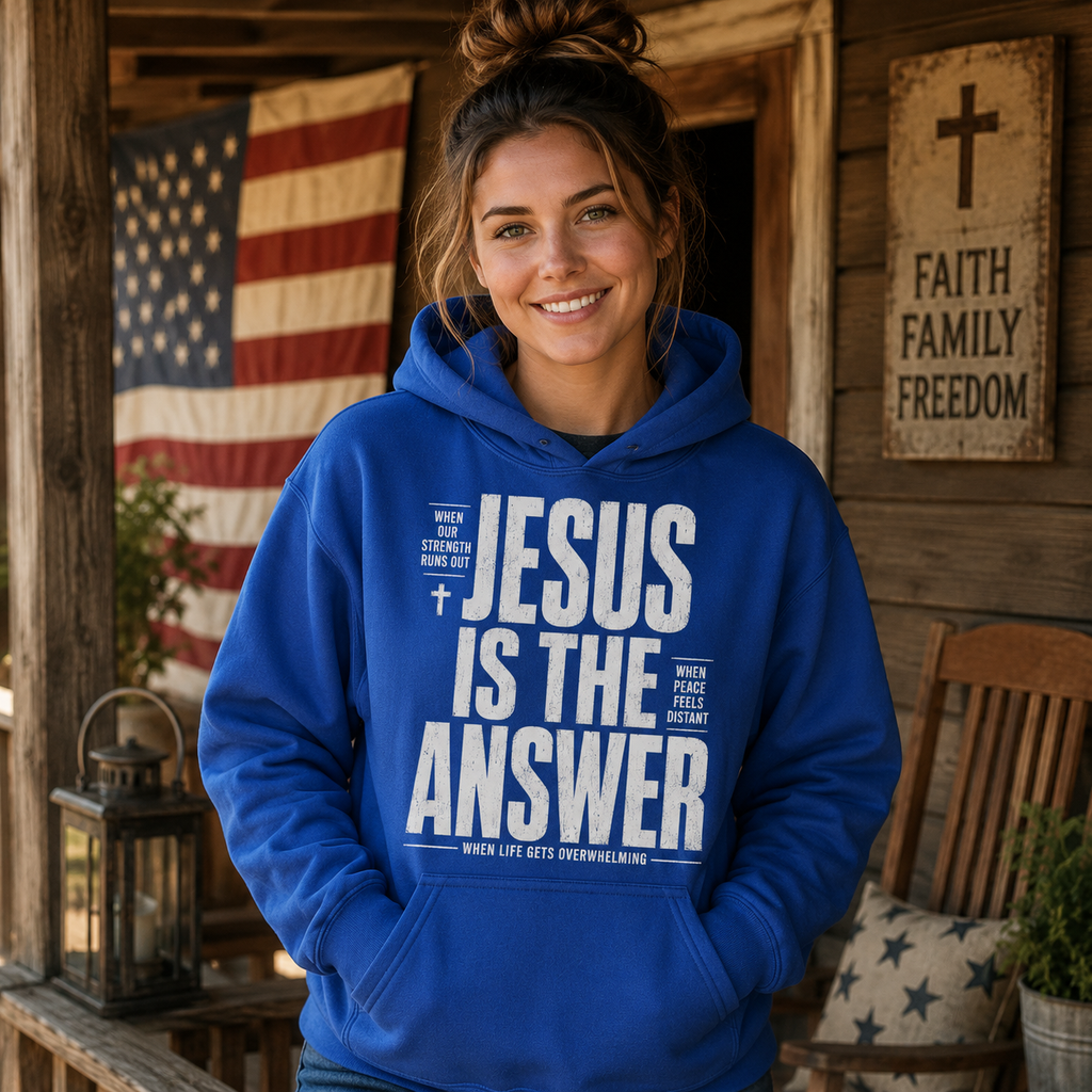 Jesus Is The Answer Unisex T-shirt, Women's T-shirt, Unisex Long Sleeve, Sweatshirt, Hoodie, Zip Hoodie