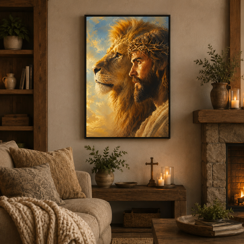 The Majestic Vision: Premium Lion of Judah Canvas