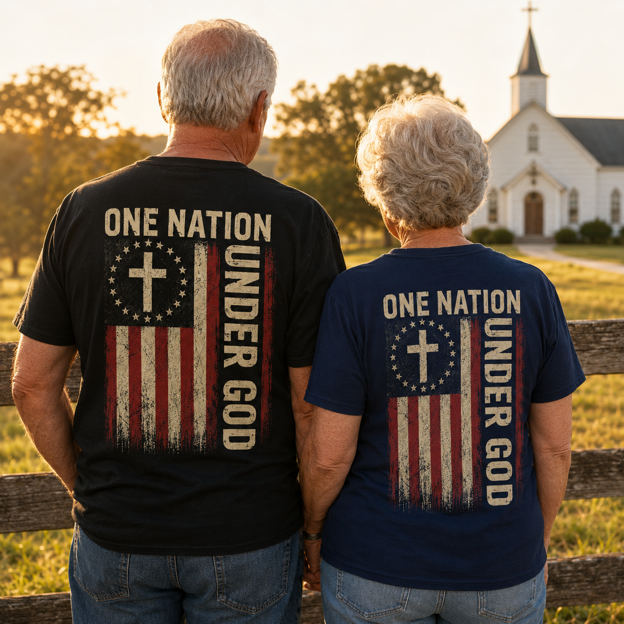 One Nation Under God American Flag Unisex T-shirt, Women's T-shirt, Unisex Long Sleeve, Sweatshirt, Hoodie, Zip Hoodie