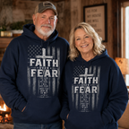 Faith Over Fear American Flag Unisex T-shirt, Women's T-shirt, Unisex Long Sleeve, Sweatshirt, Hoodie, Zip Hoodie