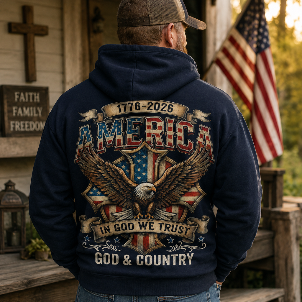 250 Years of Freedom Shirt, Patriotic Apparel, Christian 4th of July Tee, 1776-2026 250th Anniversary USA, God and Country tee