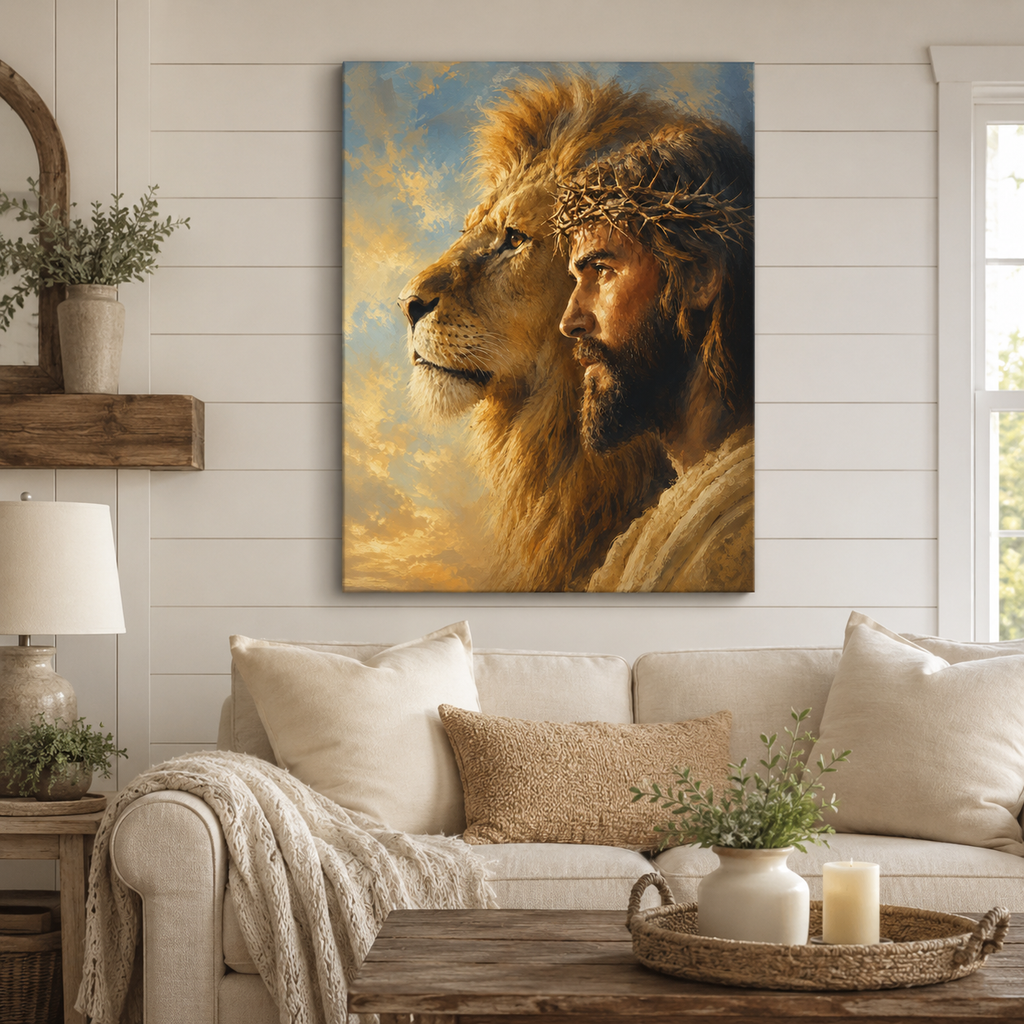 The Majestic Vision: Premium Lion of Judah Canvas