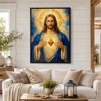 Sacred Heart of Jesus Canvas Wall Art | Premium Catholic Home Decor