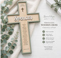 Personalized Baptism Wooden Cross, Baptism Gift
