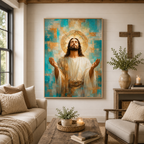 Radiant Grace: High-End Abstract Christian Wall Art