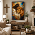 Strength & Grace: High-End Jesus and Lion Wall Art