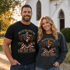 One Nation Under God for 250 Years Unisex T-shirt, Women's T-shirt, Unisex Long Sleeve, Sweatshirt, Hoodie, Zip Hoodie