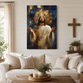 Radiant Glory: Modern Abstract Jesus Canvas Print