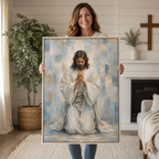 Abstract Praying Jesus - Contemporary Christian Wall Decor