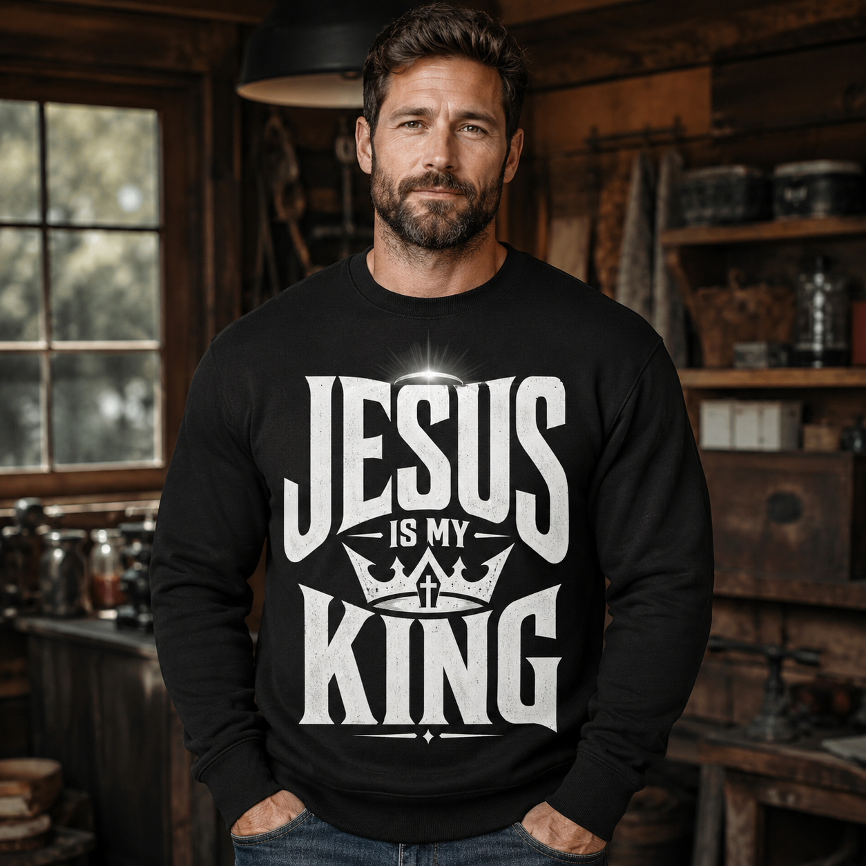 Jesus Is My King Unisex T-shirt, Women's T-shirt, Unisex Long Sleeve, Sweatshirt, Hoodie, Zip Hoodie