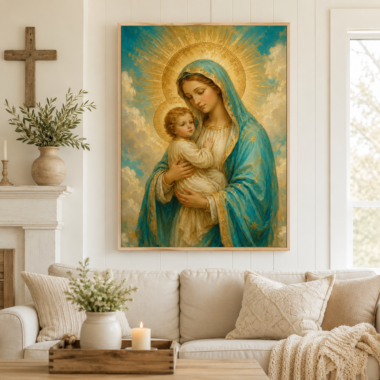 Madonna and Child: High-End Classic Catholic Wall Art