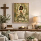 Serenity in Prayer: Premium Earth Tone Jesus Canvas
