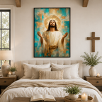 Radiant Grace: High-End Abstract Christian Wall Art
