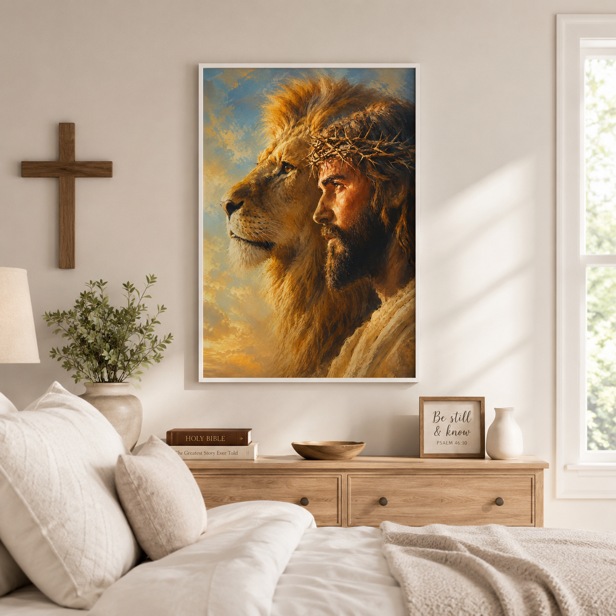 The Majestic Vision: Premium Lion of Judah Canvas