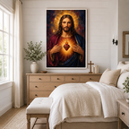 The Sacred Heart Canvas: Premium Christian Wall Art