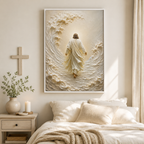 Jesus Calming the Storm Impasto Canvas Print - Modern Farmhouse Religious Art