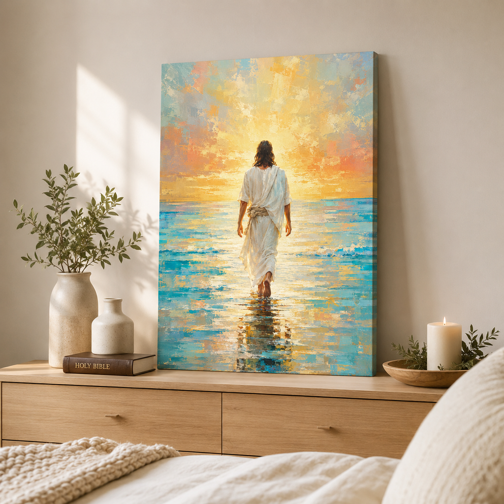 Walking in Light: Contemporary Gallery Wrapped Faith Decor