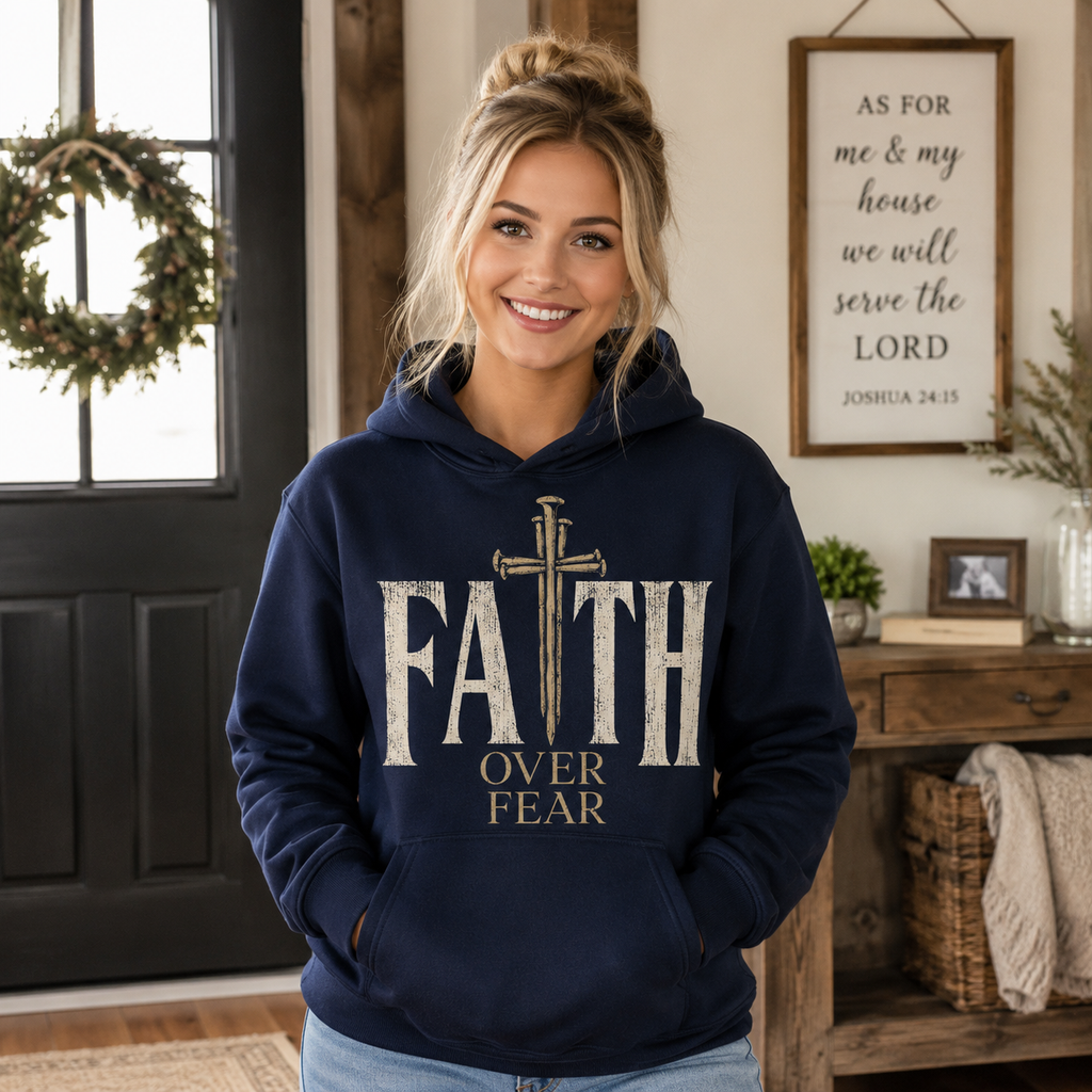 Faith Over Fear Unisex T-shirt, Women's T-shirt, Unisex Long Sleeve, Sweatshirt, Hoodie, Zip Hoodie