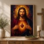 The Sacred Heart Canvas: Premium Christian Wall Art