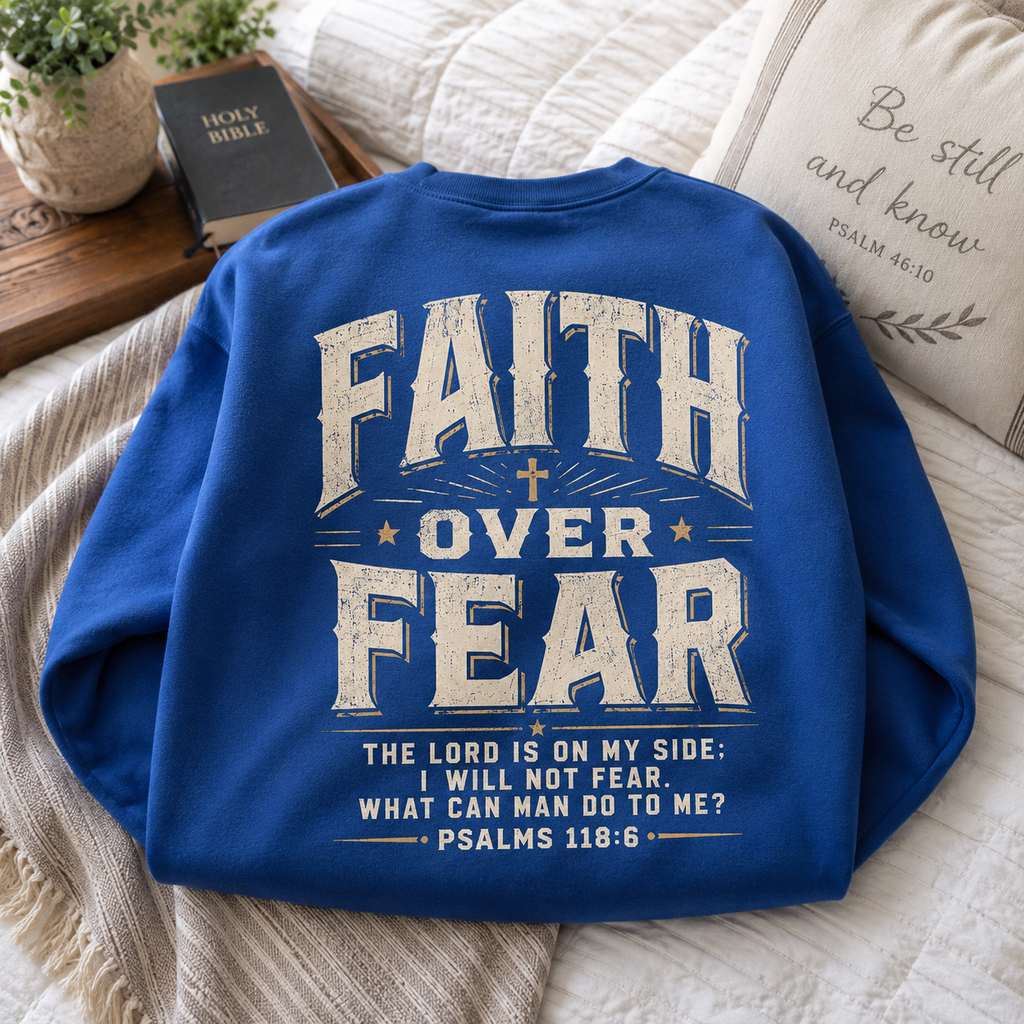 Faith Over Fear Unisex T-shirt, Women's T-shirt, Unisex Long Sleeve, Sweatshirt, Hoodie, Zip Hoodie