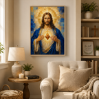Sacred Heart of Jesus Canvas Wall Art | Premium Catholic Home Decor