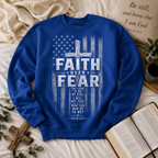 Faith Over Fear American Flag Unisex T-shirt, Women's T-shirt, Unisex Long Sleeve, Sweatshirt, Hoodie, Zip Hoodie
