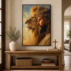 The Majestic Vision: Premium Lion of Judah Canvas