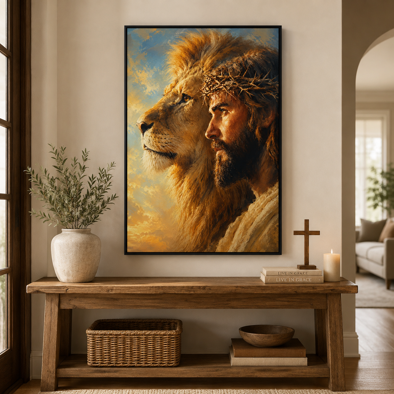 The Majestic Vision: Premium Lion of Judah Canvas