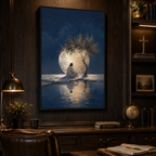 The Midnight Grace: Premium Jesus Moonlight Canvas