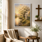 The Good Shepherd Beside Still Waters Canvas Wall Art - Christian Home Decor