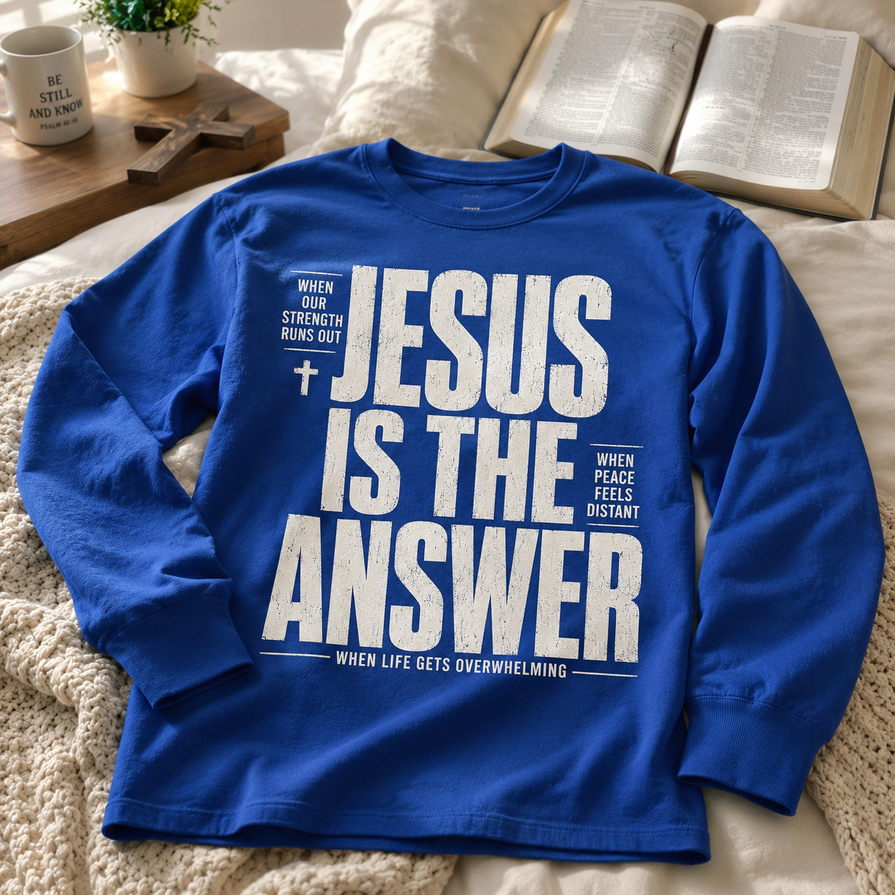 Jesus Is The Answer Unisex T-shirt, Women's T-shirt, Unisex Long Sleeve, Sweatshirt, Hoodie, Zip Hoodie