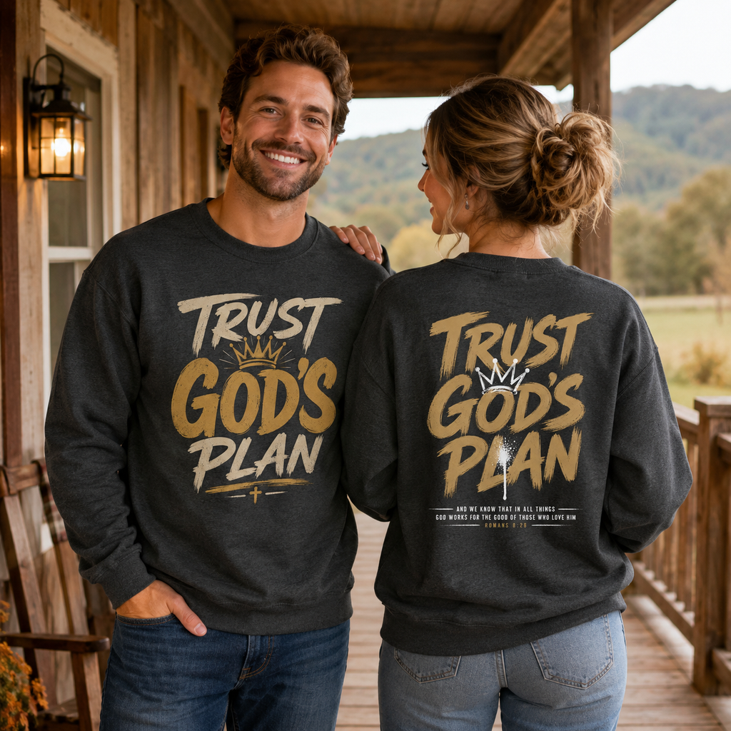 Trust God's Plan 2 sided Unisex T-shirt, Women's T-shirt, Unisex Long Sleeve, Sweatshirt, Hoodie, Zip Hoodie