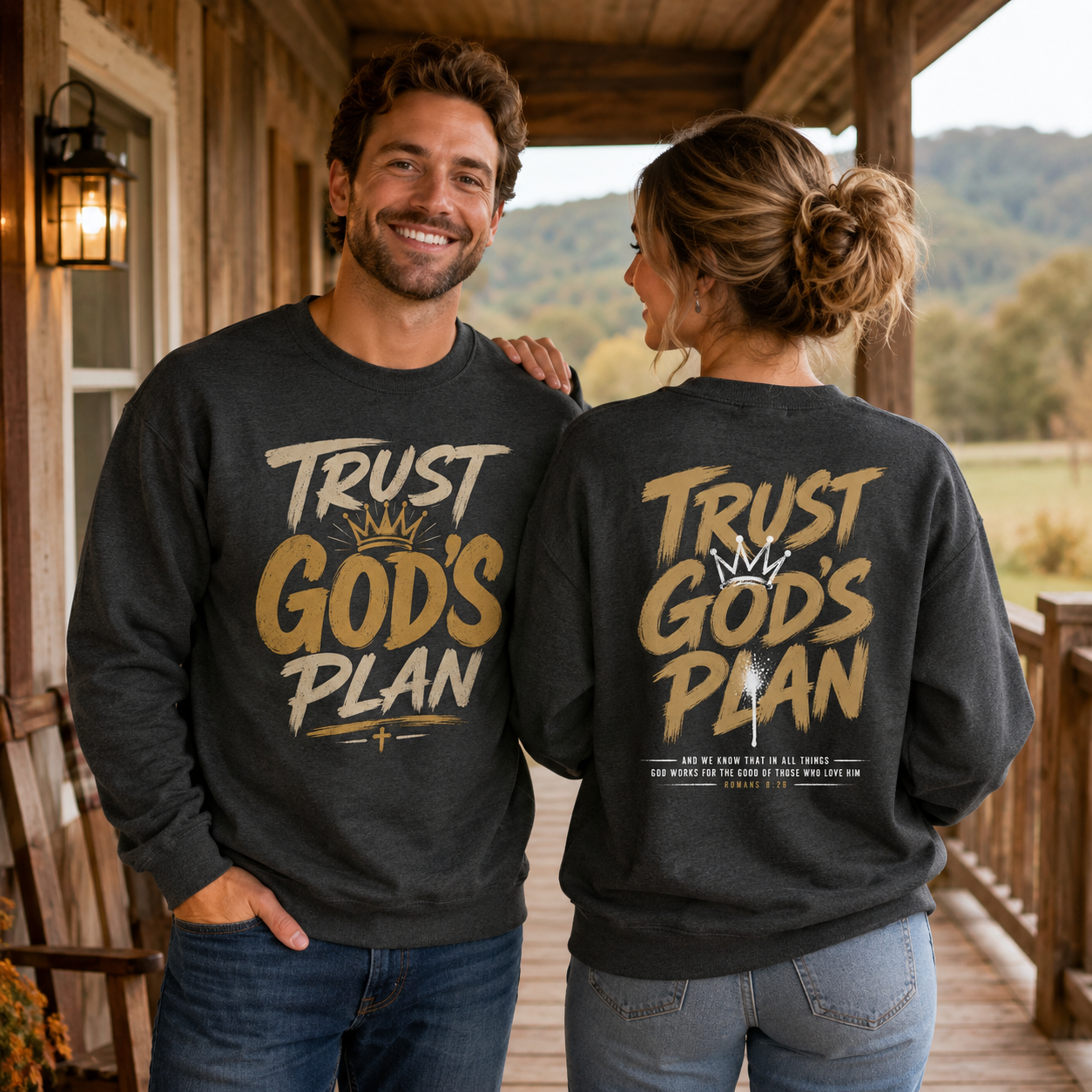 Trust God's Plan 2 sided Unisex T-shirt, Women's T-shirt, Unisex Long Sleeve, Sweatshirt, Hoodie, Zip Hoodie