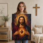 The Sacred Heart Canvas: Premium Christian Wall Art