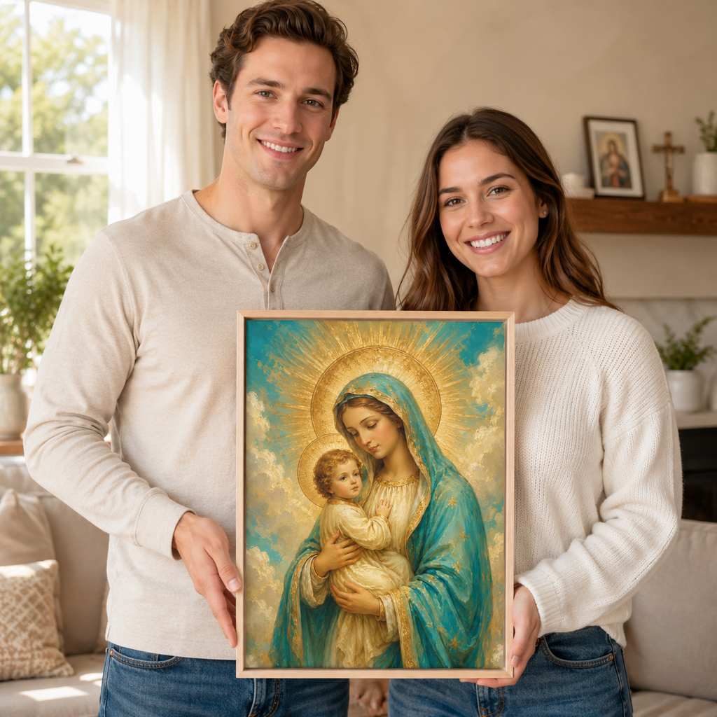 Madonna and Child: High-End Classic Catholic Wall Art