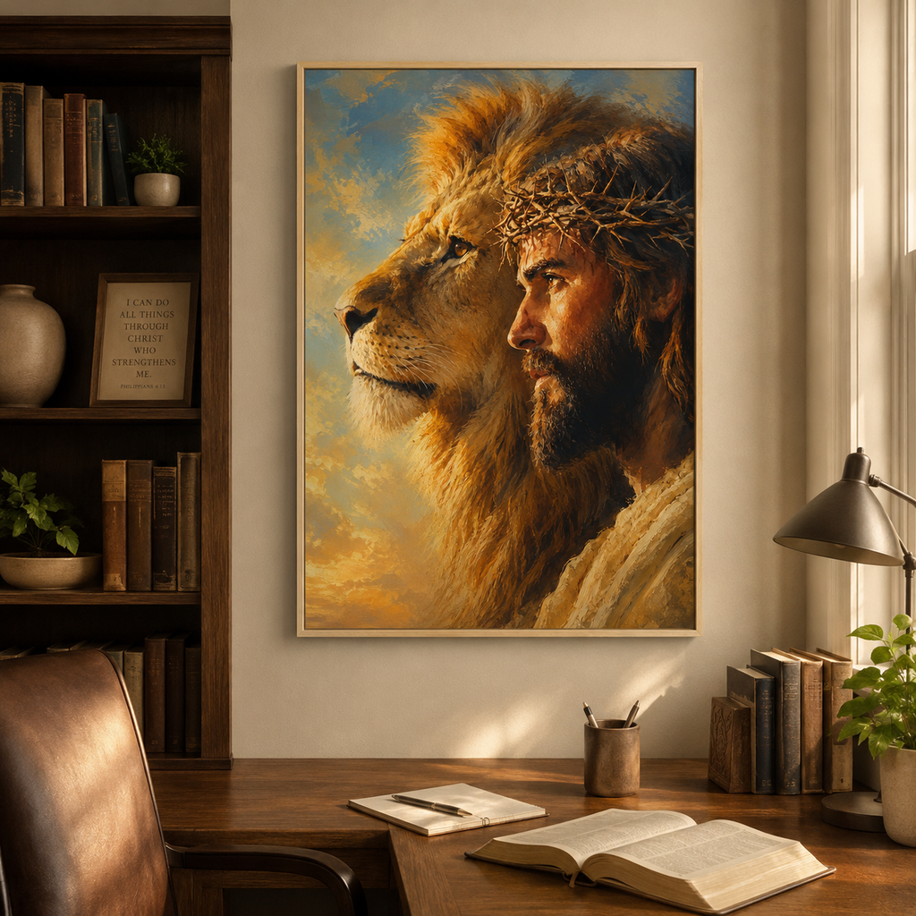 The Majestic Vision: Premium Lion of Judah Canvas