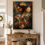 The Gospel Story Painterly Canvas Wall Art - Life of Christ Christian Decor