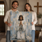 Abstract Praying Jesus - Contemporary Christian Wall Decor