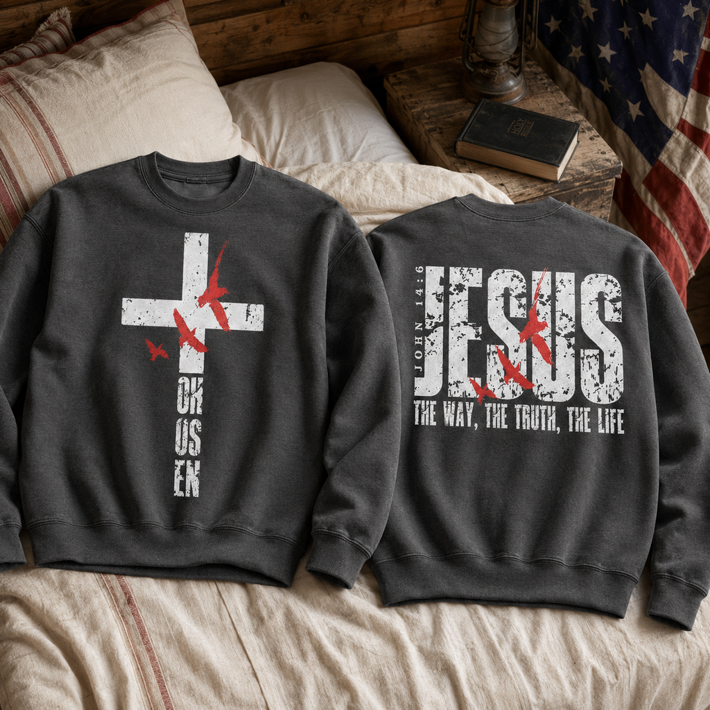 Jesus The Way The Truth The Life 2 Sided Unisex T-shirt, Women's T-shirt, Unisex Long Sleeve, Sweatshirt, Hoodie, Zip Hoodie