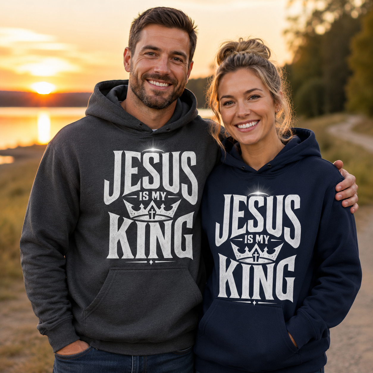 Jesus Is My King Unisex T-shirt, Women's T-shirt, Unisex Long Sleeve, Sweatshirt, Hoodie, Zip Hoodie