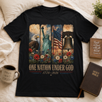 One Nation Under God for 250 Years Unisex T-shirt, Women's T-shirt, Unisex Long Sleeve, Sweatshirt, Hoodie, Zip Hoodie (Copy)