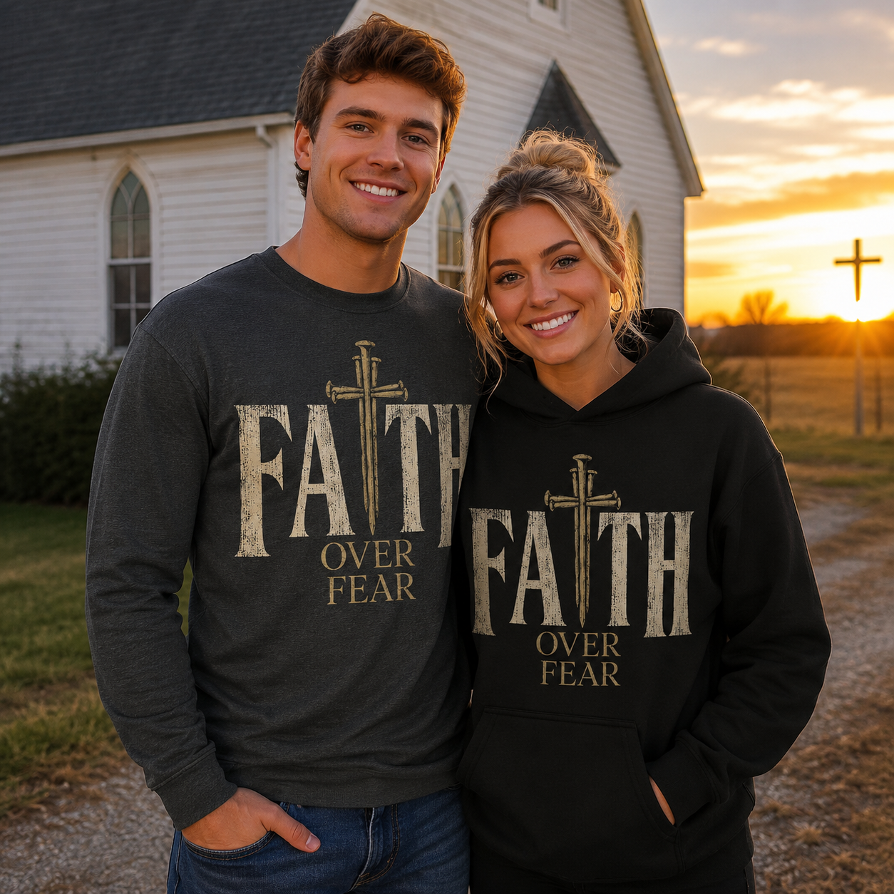 Faith Over Fear Unisex T-shirt, Women's T-shirt, Unisex Long Sleeve, Sweatshirt, Hoodie, Zip Hoodie
