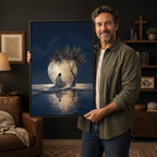 The Midnight Grace: Premium Jesus Moonlight Canvas