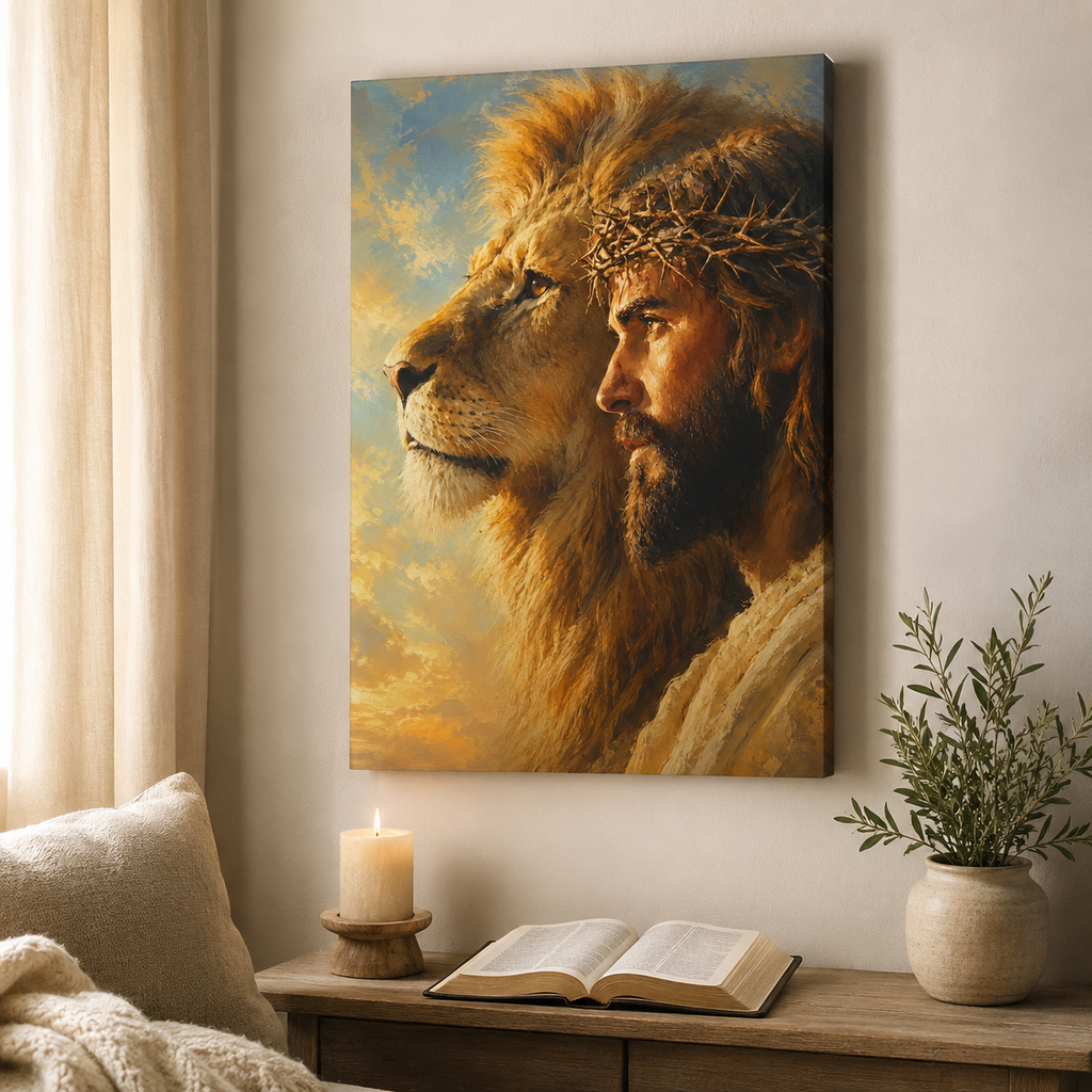 The Majestic Vision: Premium Lion of Judah Canvas