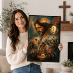The Gospel Story Painterly Canvas Wall Art - Life of Christ Christian Decor