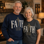 Faith Over Fear Unisex T-shirt, Women's T-shirt, Unisex Long Sleeve, Sweatshirt, Hoodie, Zip Hoodie