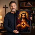 The Sacred Heart Canvas: Premium Christian Wall Art