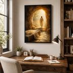 "He is Risen" Jesus Christ Resurrection Canvas Wall Art - Empty Tomb Christian Home Decor